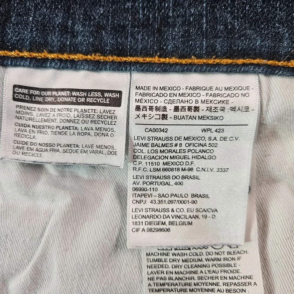 Levi's 541 Jeans Men 42‎ x36 Zip Fly Dark Wash Straight Leg